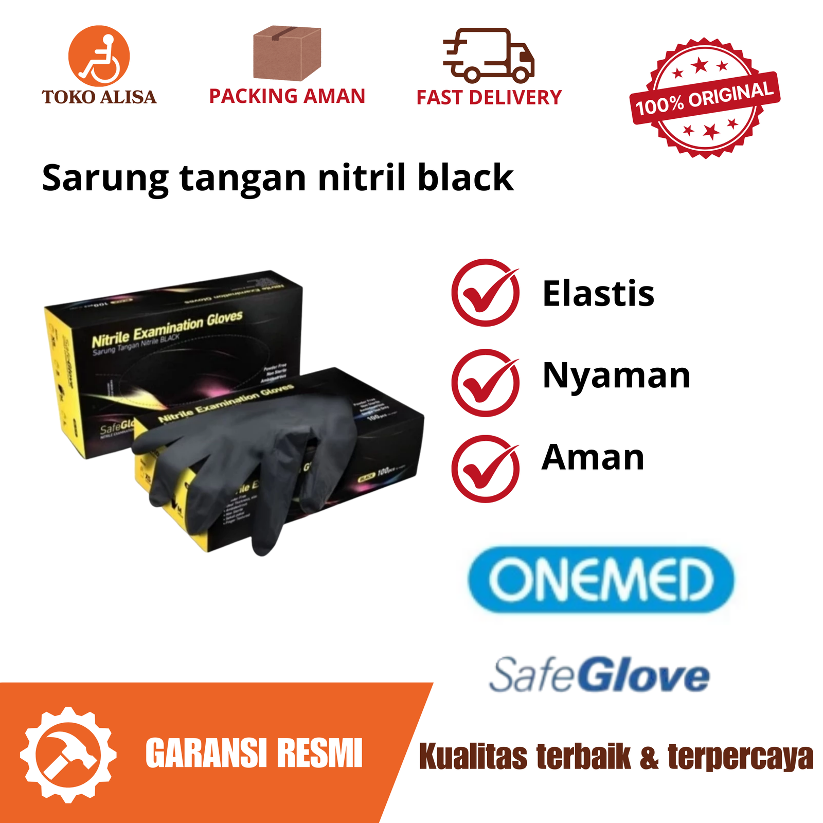 Sarung tangan nitril black